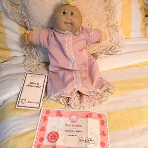 Vintage 1978, 1982 Cabbage Patch Kids Preemie Doll